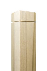 lot 8104 image: 300N - Notched Newel - 3 x 48 - Clean Routed Design - Paint-Grade (Poplar)