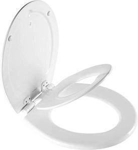 lot 8124 image: MAYFAIR 888SLOW 000 NextStep2 Toilet Seat with Built-In Potty Training Seat, Slow-Close, Removable that will Never Loosen, ROUND, White