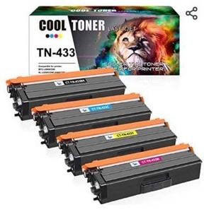 lot 8142 image: Cool Toner Compatible Toner Cartridge Replacement for Brother TN433 TN-433 TN431 Brother HL-L8360Cdw MFC-L8900Cdw HL-L8260Cdw MFC-L8610Cdw HL-L8360Cdwt Printer Ink (Black Cyan Magenta Yellow, 4 Pack)