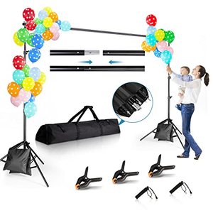 lot 8144 image: Backdrop Stand 8.5x10ft, Photo Video Studio Adjustable Backdrop Stand for Parties, Wedding, Photography, Advertising Display