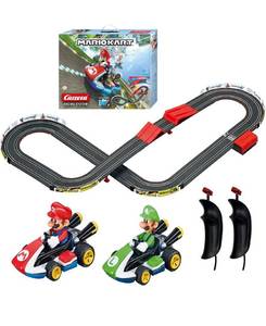 lot 5456 image: Carrera Go Battery Operated Mario Kart Electric Powered Slot Car Race Track with Jump Ramp Set