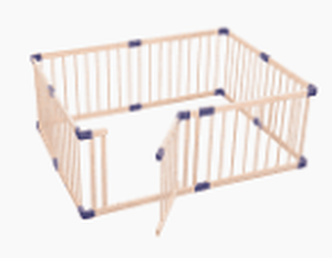 lot 5471 image: Wooden Playpen Natural