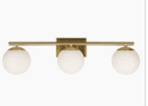 lot 5486 image: 3 Light Gold Vanity Light