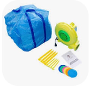 lot 5489 image: Inflatable Toddler Bounce House Kids Bouncy Castle Slide for Indoor Party with Air Blower