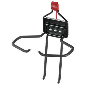 lot 1083 image: Rubbermaid Outdoor Storage Shed Large Power Tool Holder Metal Black