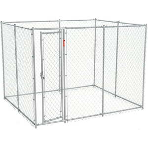 lot 1108 image: Lucky Dog Adjustable 10 x 5 x 6 Heavy Duty Chain Link Dog Kennel Enclosure ( used)