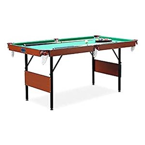 lot 1133 image: RACK Crucis 5.5 Feet Folding Billiard Pool Table Multi Player Game, Green