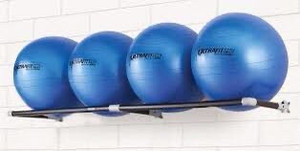 lot 1144 image: Power Systems Wall-Mounted Stability Ball Storage Rack for Gym or Home, Fits 4