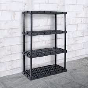 lot 1153 image: Gracious Living 3 Shelf Knect-A-Shelf Ventilated Heavy Duty Storage Unit 36 x 18 x 54.5 Organizer System for Home, Garage, Basement & Laundry, Black