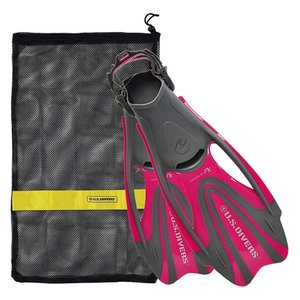 lot 1162 image: U.S. Divers (244815) ProFlex FX Snorkeling Set Size Small Fins with Mesh Bag, Raspberry