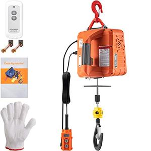 lot 17 image: VEVOR 3-in-1 Electric Hoist Winch, 1100lbs Portable Electric Winch, 1500W 110V Power Winch Crane, 25ft Lifting Height, wWire and Wireless Remote Control, Overload Protection for Lifting Towing