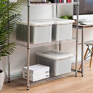 lot 21 image: IRIS USA Letter & Legal Size Plastic Storage Bin Tote Organizing File Box with Durable and Secure Latching Lid, Stackable and Nestable, 2 Pack, Clear