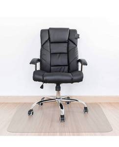 lot 91 image: Kuyal Clear Chair Mat, Hard Floor Use, 48 X 53 Transparent Office Home Floor Protector mat Chairmats (48 X 53 Rectangle)