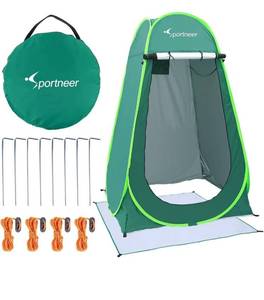 lot 122 image: Sportneer Pop Up Privacy Changing Tent Camping Shower Tent, Portable Dressing Bathroom Potty Tent for Camping Hiking Toilet Beach Sun Shelter Picnic Fishing with Carrying Bag, UPF50 6.25 ft Tall