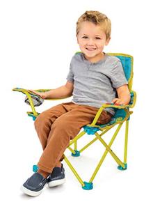 lot 129 image: Minions 2 Foldable Camp Chair Fold N Go Chair Sturdy Metal Construction (Easy to Open, Handy Cup Holder, Cleanable Materials, Carrying Bag) for Kids Ages 3