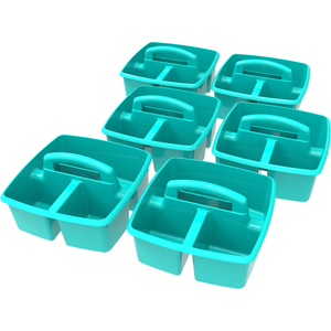 lot 143 image: Storex 6pk Classroom Art and Supplies Caddy, Multiple Color Options