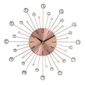 lot 157 image: Deco 79 Glam Metal Abstract Wall Clock, 15 x 1 x 15, Copper