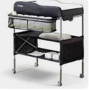 lot 166 image: ADJUSTABLE HEIGHT CHANGING TABLE - Sweeby baby changing table offers a perfect position for parents with 4- ... Item Weight 22.1 pounds