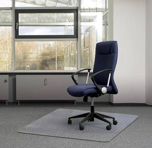 lot 187 image: Kuyal Office Chair Mat for Carpets,Transparent Thick and Sturdy Highly Premium Quality Floor Mats for Low, Standard and No Pile Carpeted Floors, with Studs (36 X 48 Rectangle)