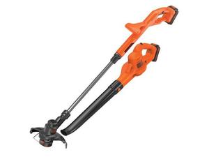 lot 192 image: BLACKDECKER LCC222 20V MAX Lithium 10 String Trimmer & Hard Surface Sweeper  2 Battery Combo Kit