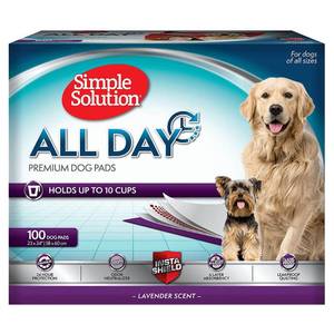 lot 217 image: Simple Solution 6-Layer All Day Premium Dog Pads 23 x 24 Lavender Scent 100 pads