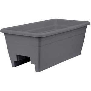 lot 258 image: The HC Companies 24 Deck Rail Box Planter Warm Gray