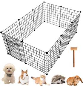 lot 291 image: EMYSSA Pet Dog Puppy Playpen, Small Animals Pen for Small-Sized Dog, Puppy, Rabbit, Guinea Pigs, Turtle,
