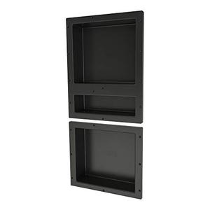 lot 311 image: Tile Redi USA RNT1620D-14 Niche Triple Recessed Shower Shelf, Three Shelves, 34 H X 16 W, Black. Only 1