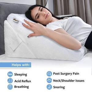 lot 345 image: Bed Wedge Pillow Multipurpose Adjustable Leg Support Pillow Cooling Gel Memory Foam Top - Helps for Acid Reflux Heartburn, Allergies, Snoring - Machine Washable Soft Plush Cover with Handle, White