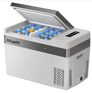 lot 149 image: BougeRV 12 Volt Refrigerator 12V Car Fridge 30 Quart Portable Freezer Compressor Cooler Compressor Freezer,1224V DC 110240 Volt AC,-750 for Truck RV SUV