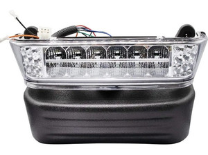 lot 48551 image: Club Car Precedent Led Head Light with Bumper Replacement or Upgrade for 2004-UP Electric Golf Carts