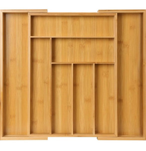 lot 48579 image: Bamboo Expandable Drawer Organizer