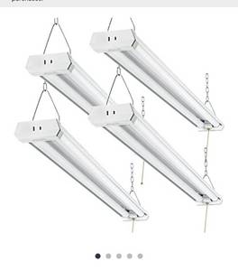 lot 48656 image: ZJOJO 4 Linkable LED Shop Light for Garage,4 pack