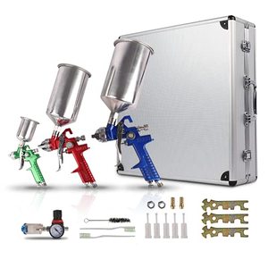 lot 48702 image: ETosha HVLP Air Gravity Spray Gun Set,1.0mm 1.4mm 1.8mm