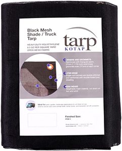 lot 48731 image: Kotap MESH-1226 Mesh, 6.5 ozsq Yard Reinforced ShadeTruck Tarp for Debris Coverage,Black