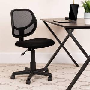 lot 48734 image: Flash Furniture Low Back Mesh Swivel Task Office Chair, Black