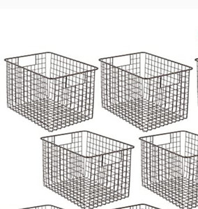 lot 48736 image: mDesign Metal Wire Food Storage Basket Organizer,4 pack
