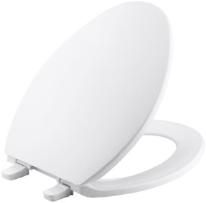 lot 48747 image: Kohler Brevia Elongated White Toilet Seatwith Quick-Release Hinges And Quick-Attach Hardware For Easy Clean