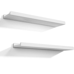lot 48749 image: Love-KANKEI Floating Shelves Wall Mounted, Set of 2 , White