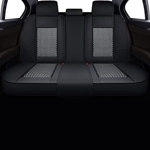 lot 48759 image: LINGVIDO Leather Rear Seat, Ice Gray and Black Car Seat Covers