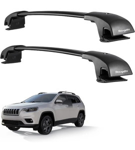 lot 48761 image: BougeRV Car Roof Rack Cross Bars for 2014-2022 Jeep Cherokee with Side Rails
