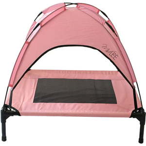 lot 48768 image: Midlee Pink Dog Cot Bed with Canopy,Pink,Medium