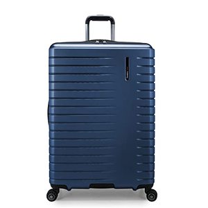 lot 48779 image: Travelers Choice Archer Polycarbonate Hardside Spinner Luggage, Blue, Checked 29-Inch