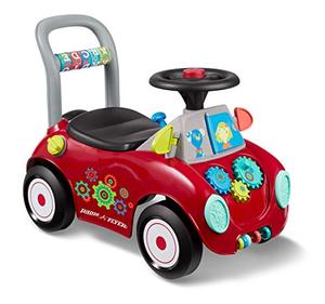 lot 48781 image: Radio Flyer Busy Buggy, Sit to Stand Toddler Ride On Toy, Red