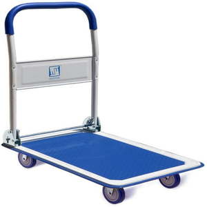 lot 48784 image: Push Cart Dolly by Wellmax Moving Platform Hand Truck, Foldable,Blue