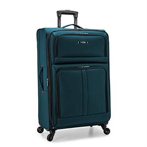 lot 48799 image: U.S. Traveler Anzio Softside Expandable Spinner Luggage, Teal, 30-Inch