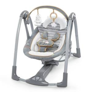 lot 75430 image: Ingenuity Boutique Collection Deluxe Swing n Go Portable Baby Swing - Bella Teddy