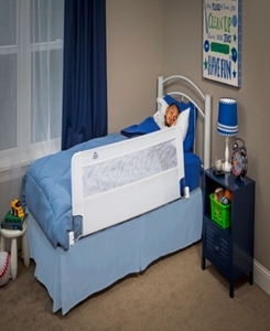 lot 75489 image: Regalo Swing Down 54-Inch Extra Long Bed Rail Guard, with Reinforced Anchor Safety System