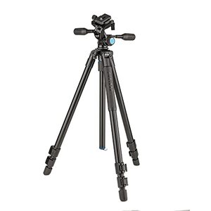 lot 75516 image: SLIK PRO AL-523-3WFC Aluminum Tripod Kit with SH-747FC 3-Way Pan Head wFriction Control, Black
