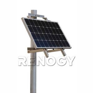 lot 75521 image: Renogy Single Side 27.4in Pole Mount Support For Solar Panel